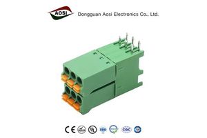 AOSI Terminal Block Female Plug Screw-In 10A 2-24 Pin Brass Contact Nylon Housing Multi Plug Connector PCB Automotive Power
