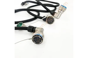 ZLTC D38999 6Cores single mode fiber cable Bent ends Plug and Socket J599/26KE06B1N -J599/26KE06B1N fiber optic cable Assembly