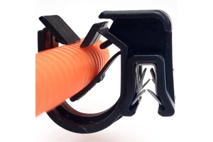 Auto Parts Automotive Connector Clips MOC / LOC with Edge Clip Clamp 1-3mm Panels for 8mm to 12mm Dia Wire Cable