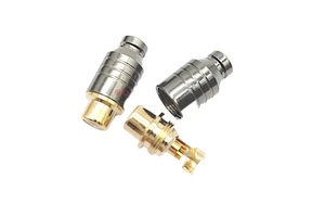 Gold-plated Copper Contact RCA Female Lotus Plug with Small Hole and Tail 5MM Gun Color BX Model BX-RP103 1P