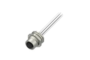 Marvtech Metal Housing A-code 8 Pin Female M12 Rear Mounting Receptacle Connector With Wire