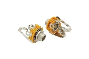 1/4" 6.35mm Stereo TRS with Switch Socket Jack Female Connector Panel Mount Solder for Guitar Parts