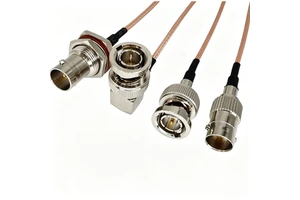 Low Loss 75 Ohm RG179 3G-SDI HD Video Cable BNC Panel Mount Female to BNC Coax Pigtail for Camera & Monitoring System