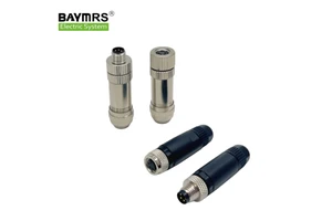 M8 Round Plug Circular Connector 3Pin 4pin Male/Female Circular Field-Wireable Connector IP67