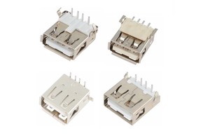 Free Sample Horizontal Slim Type USB 2.0 THT Type A Female Socket Connector