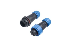 13mm Aviation Plug Plastic SP13 Straight Mating Male Female Connector Front Mount Rear Panel 2-Hole Flange Mount Receptacle