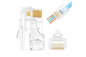 UTP Pass Through 8P8C RJ45 Cat5/Cat5e/Cat6 Ethernet Network Connectors Plug for Network