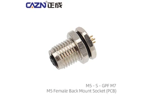 Factory Wholesale 3 4pin Panel Mount Waterproof Circular Connector M5 Connector Pcb Type Connector