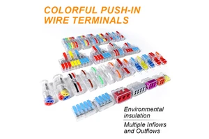Push Type VGA Lighting Copper Quick Wire Connector Terminal Block Nylon For 32A 0.08~4mm2 Cable Connection IP40 Protection