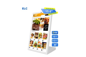 New 15.6 Inch Android Tablet Desktop Kiosk Touch Screen Digital Menu Boards Poe NFC Restaurant Advertising Digital Signage