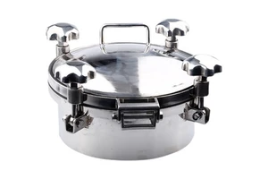 Food Grade Sanitary Stainless Steel 304 316L Round Manway Cover Tank Manhole with Pressure Seal