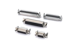 D-SUB 25P Female Vertical for PCB Post-riveted 6.0 Copper Column,D-SUB 25P Female V/T,DB 25P Socket 180 Degree for PCB