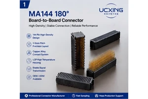 BTB Connector MA144 180 Fish-eye Copper Alloy Contacts Male 1.5A 12V Rectangle High-speed Server Adapter Pin Header MA144-012560