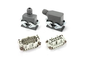 BYLJQ Hot Selling HDC-HE012 Heavy Duty Industrial Power Cable Connector Brass Contacts Aluminum Housing Male/Female For PCB