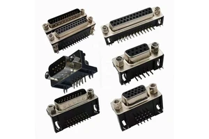 Gold-Plated 9 15 25 37-Pin VGA D-Sub DB15 HDR-15 Double & Triple Row PCB Solder Screw Female & Male D-Sub Connectors