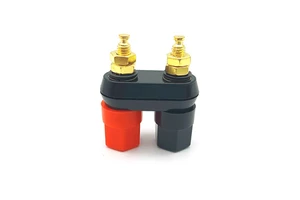 Gold Plated 2-Way 4MM Banana Plug Binding Post Video Speaker Terminal Connectors