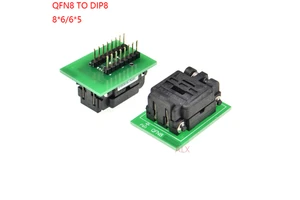 QFN8 WSON8 DFN8 MLF8 to DIP8 Programmer Adapter Socket Converter test Chip IC for 1.27MM PITCH 8X6MM 6X5MM SPI FLASH QFN-8