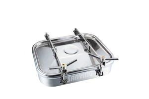 Sanitary Stainless Steel Pressure Square Manhole Cover and Frame Rectangular Manway Top Tank