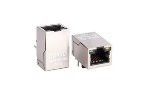 Socket 100Mbps RJ45 Network Transformer Light Strip Shielding Ethernet Interface RJ45 Female Ethernet Connectors Yellow&Green