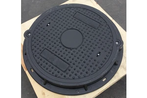PVC MANHOLE COVER WITH FRAME WITH G.I HANDLES