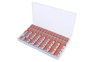 50 PCS Lever Nut Wire Connector Kit 28-12 AWG Insulated Terminal Blocks for Quick Electrical Splicing Distribution