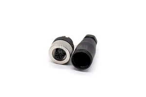 M12 Series 5Pin Female Aviation Connector D Code Screw Termination Cable Connector M12 Female Plug