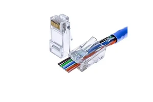 Wholesale Ethernet RJ45 connector Cat5e Cat6 plugged into Cat6 RJ45 connector through 8P8C modular plug UTP