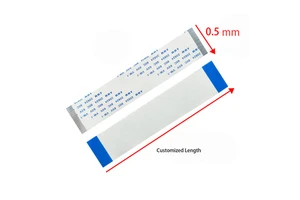 Custom High Quality 0.5mm Pitch 10-50pin A/B Type 80C 60V VW-1 FFC Length 50mm-200mm Cable Computer Home Appliance