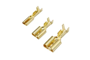 2.8mm 4.8mm 6.3mm Plug Spring Female Male Spade Cold Crimp Terminals Car Speaker Electrical Brass Wire Terminal Connectors