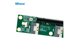 OEM ODM MIwin 1 Slot GPU Base Plate PCIE 4.0 X16 GPU Baseboard 2 Sff 8654 X8 Connectors 1 Slot PCIE 4.0 GPU Backplane for Server