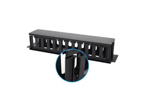 2U Network 12-Port ABS Plastic Cable Management Organizer 19-Inch Telecommunications Connector Accessory