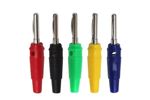 4mm Banana Plug High Current Insulated Shrouded Stackable Connector Screw Connection