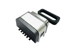 Waterproof Stainless Steel USB Type-C 6PIN Female Socket Board Mount USB3.1 Power Connector Horizontal Plug 5A Rated