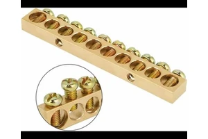 Premium brass terminal block high conductivity low resistance connector for control panels and switchboards
