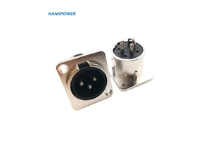 3Pin XLR Male Female Chassis Panel Mount Socket Connector Metal XLR Plug Socket Jack XLR Adapter