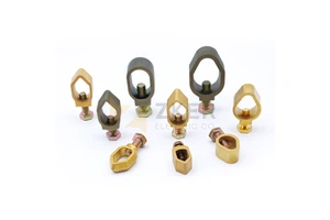 Hot Sales Earth Rod Clamp Connector Cable to Rod Brass Clamp Ground Rod Clamp 5/8'' 3/4''1'' Clip for Earthing System