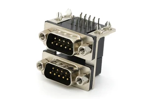 DB Right Angle 09P Serial Port DB9 Male Plug VGA D-SUB Connector