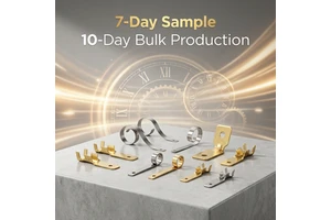 OEM Precision Brass Gold-Plated Spring Contact Clip Stamped Battery Contacts For PCB