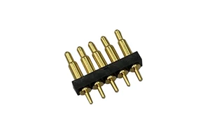 2.54mm Pogo Pin Connector H2.5 1x04P Dip Type Working Height 10.1mm 1A Spring Single Row Loaded Header Pogo Pin Connectors