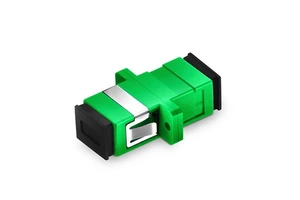SC APC Simplex OS2 Single Mode Fiber Optic Adapter/Coupler With Flange