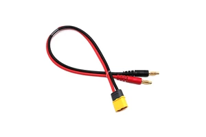 Amass Male XT60 to 4mm Bullet Banana Connector Charge Cable Adapter 20CM 12AWG Silicone Wire XT60H Plug for RC Lipo Battery