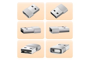 Portable Audio Converter USB-A 2.0 Male to USB-C Female Adapter Data Transfer Connector for Laptop Gaming LED Cameras