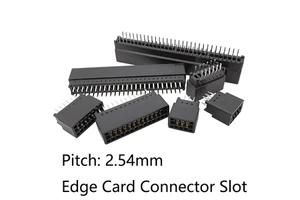 2.54mm Pitch 4/6/8/10/12/14/16Pins Straight pins/bent pins/clamp Edge Card Connector Slot PCB Gold Finger Socket Through Holes