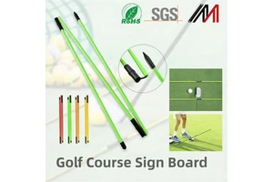 High Strength Fiberglass Golf Alignment Sticks 2 Section Foldable Rods Custom Logo Clear Tube Case Golf Training Aids
