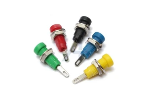 JIALUN Mini 2mm Brass Panel Socket Connector 5 Color Female Banana Socket with Tip 5 Colors Banana Socket