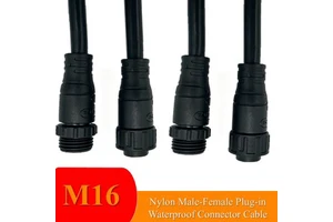 JOYL M16 IP68 Power RF Hand Fit Easy Connect Copper Gold Plating Male Female Plug Socket Connector For Household Electrical