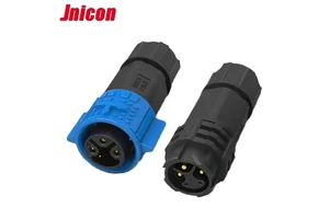 Jnicon M19 20A Max Waterproof IP67 Wire Cable Connector Push Lock Electric 2 - 22 Pin Power Signal Connectors Mount Panel Socket