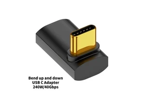 High Efficient PD 240W 40Gbps Type C Male to Type-C Female Adapter ABS USB4.0 Data Conversion Connector for 8K 60Hz Laptop Phone