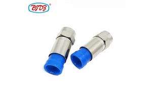 Factory Price Wholesale Rf Coaxial Cable Connector F Type Connector RG6 RF Coax Coaxial Connectors