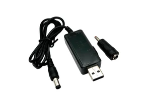 USB Boost Converter DC 5V 9V 12V Step-up Converter Cable 3.5x1.35mm Connector Power Supply/Charger